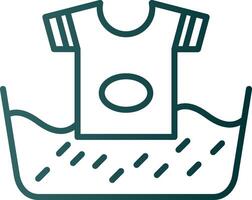 Wash Line Gradient Icon vector