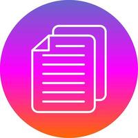 File Line Gradient Circle Icon vector