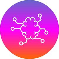 Artificial Intelligence Line Gradient Circle Icon vector