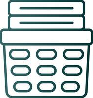 Laundry Basket Line Gradient Icon vector