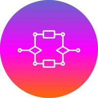 Algorithm Line Gradient Circle Icon vector