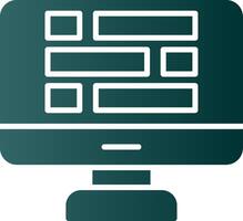 Dashboard Glyph Gradient Icon vector