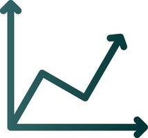 Glyph Gradient Chart Glyph Gradient Icon vector