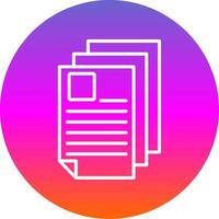Curriculum Line Gradient Circle Icon vector