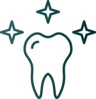 Healthy Tooth Line Gradient Icon vector