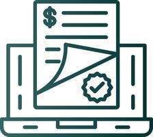 Release Line Gradient Icon vector