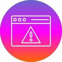 Access Denied Line Gradient Circle Icon vector