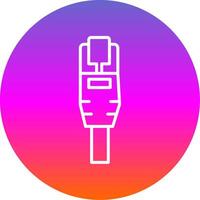 Ethernet Line Gradient Circle Icon vector