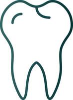 Tooth Line Gradient Icon vector