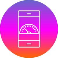 Dashboard Line Gradient Circle Icon vector