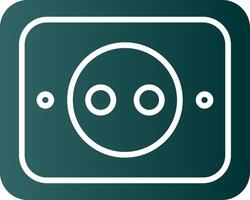 Socket Glyph Gradient Icon vector