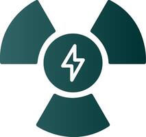 Nuclear Power Glyph Gradient Icon vector