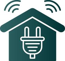 Smart Home Glyph Gradient Icon vector