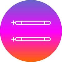 Sticks Line Gradient Circle Icon vector