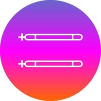 Sticks Line Gradient Circle Icon vector