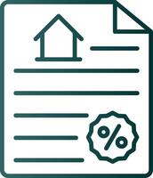Contract Line Gradient Icon vector