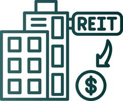 Reit Line Gradient Icon vector