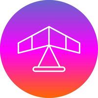 Gliding Line Gradient Circle Icon vector