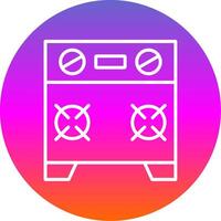 Stove Line Gradient Circle Icon vector