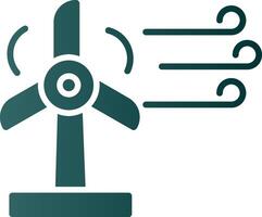 Wind Energy Glyph Gradient Icon vector