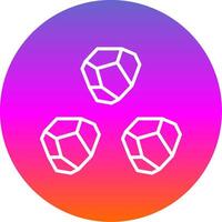 Boulder Line Gradient Circle Icon vector