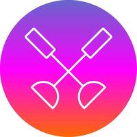 Paddle Line Gradient Circle Icon vector