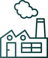 Factory Line Gradient Icon vector