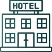 Hotel Line Gradient Icon vector