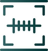 Barcode Scan Glyph Gradient Icon vector