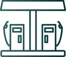 Gas Station Line Gradient Icon vector