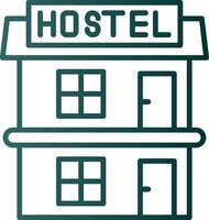 Hostel Line Gradient Icon vector