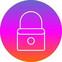 Lock Line Gradient Circle Icon vector