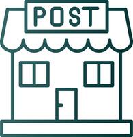Post Office Line Gradient Icon vector