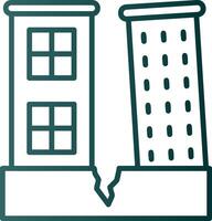 Earthquake Line Gradient Icon vector