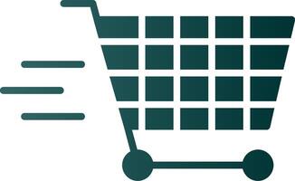 Shopping Cart Glyph Gradient Icon vector