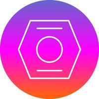 Nut Line Gradient Circle Icon vector