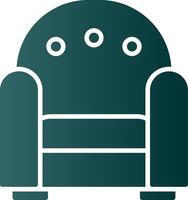 Armchair Glyph Gradient Icon vector