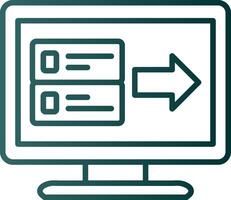 Data Transfer Line Gradient Icon vector