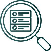 Search Database Line Gradient Icon vector