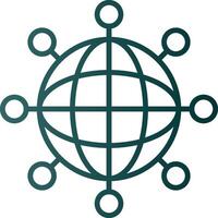 Internet Line Gradient Icon vector