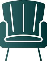 Armchair Glyph Gradient Icon vector