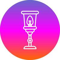 Lamp Line Gradient Circle Icon vector