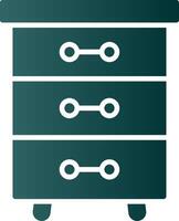 Drawers Glyph Gradient Icon vector