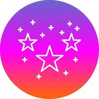 Stars Line Gradient Circle Icon vector