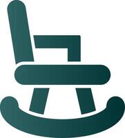 Rocking Chair Glyph Gradient Icon vector