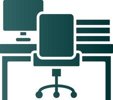 Workspace Glyph Gradient Icon vector