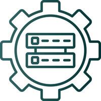 Data Management Line Gradient Icon vector