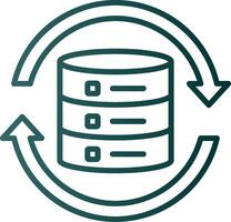 Data Synchronization Line Gradient Icon vector
