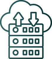 Data Flow Line Gradient Icon vector