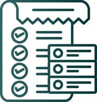 Data List Line Gradient Icon vector